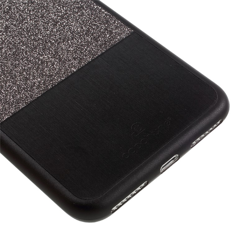 POPPHONE Lucoco Series for iPhone 7 Plus Leather Coated Plastic Case - Black-4