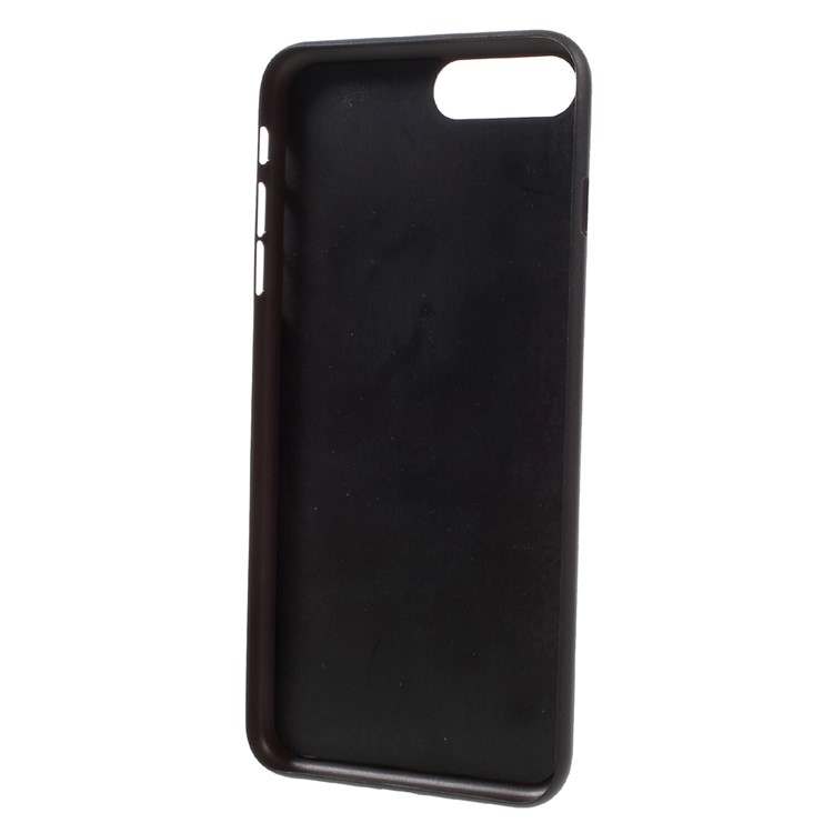 POPPHONE Lucoco Series for iPhone 7 Plus Leather Coated Plastic Case - Black-5