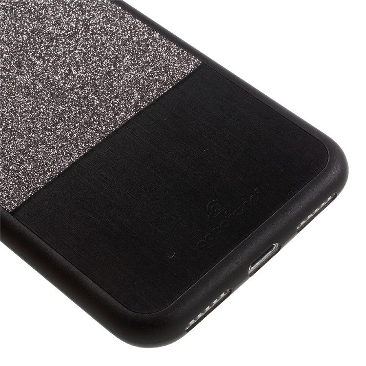 POPPHONE Lucoco Series for iPhone 7 Leather Coated Plastic Case - Black-4