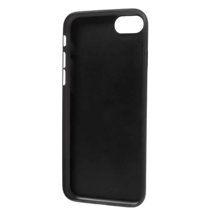POPPHONE Lucoco Series for iPhone 7 Leather Coated Plastic Case - Black-5
