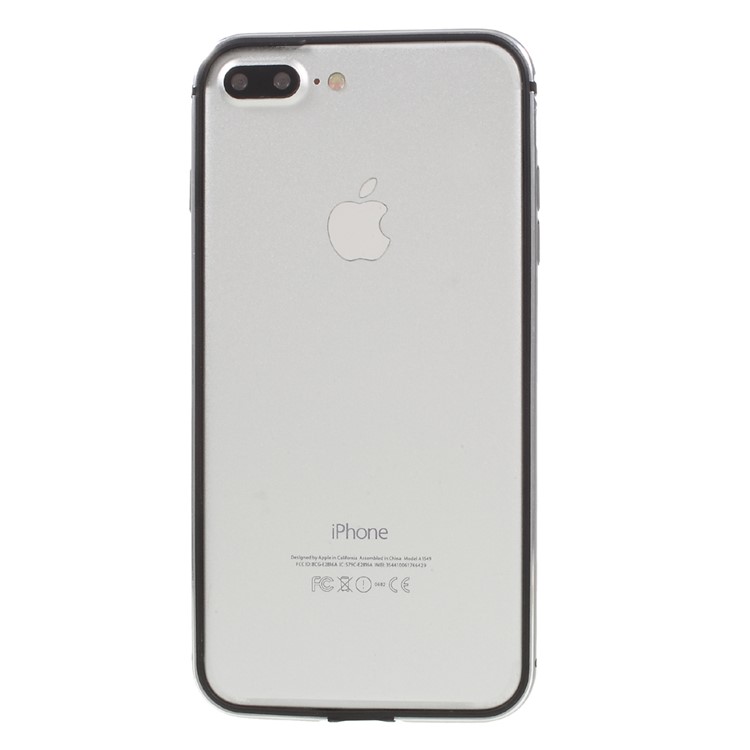 POPPHONE Austin Series for iPhone 7 Plus TPE + Aluminum Plating Bumper - Black-2