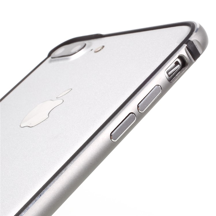 POPPHONE Austin Series for iPhone 7 Plus TPE + Aluminum Plating Bumper - Black-4