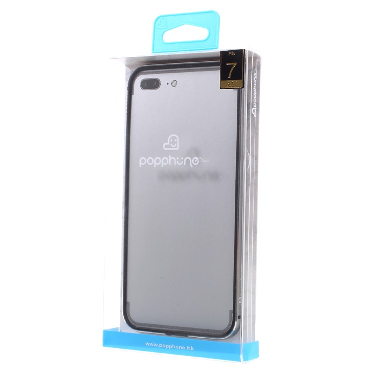 POPPHONE Austin Series for iPhone 7 Plus TPE + Aluminum Plating Bumper - Black-8