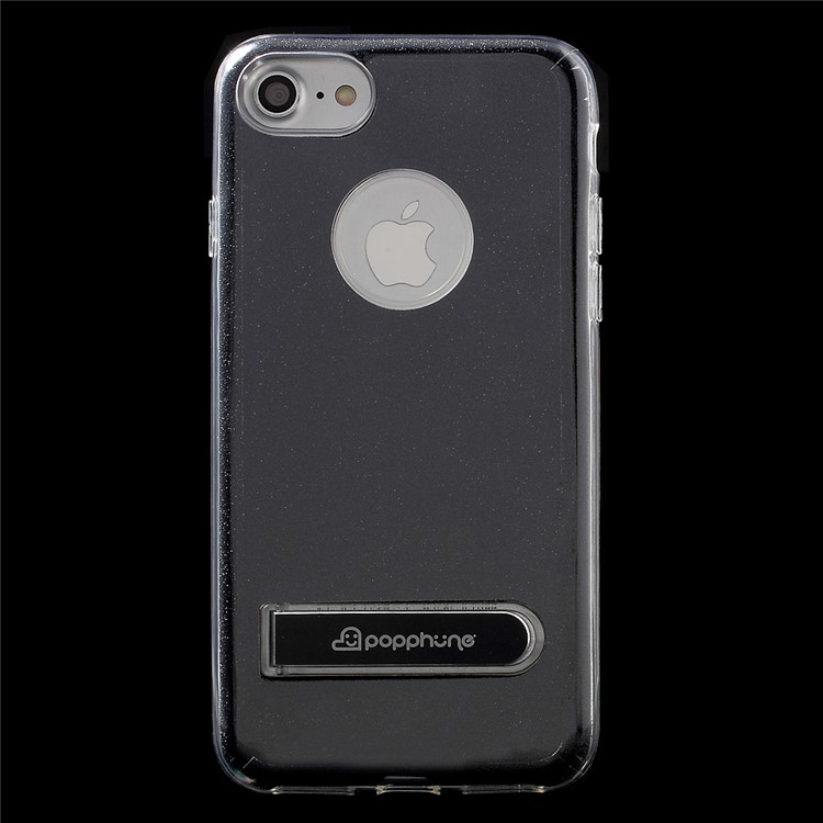 POPPHONE Melos Series for iPhone 7 Flash Powder PC TPU Hybrid Case - Black-3
