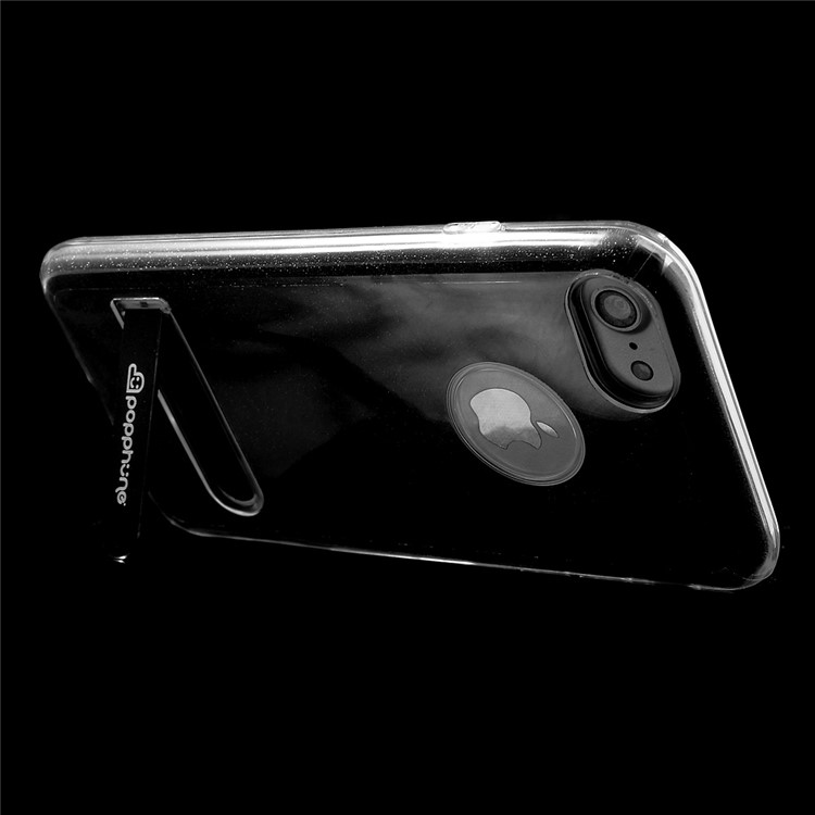 POPPHONE Melos Series for iPhone 7 Flash Powder PC TPU Hybrid Case - Black-5
