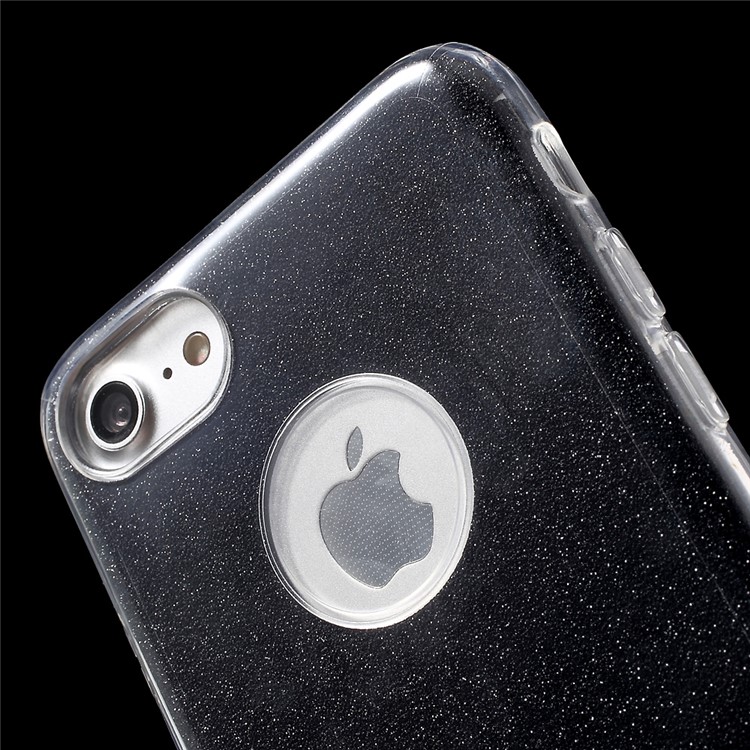 POPPHONE Melos Series for iPhone 7 Flash Powder PC TPU Hybrid Case - Black-7