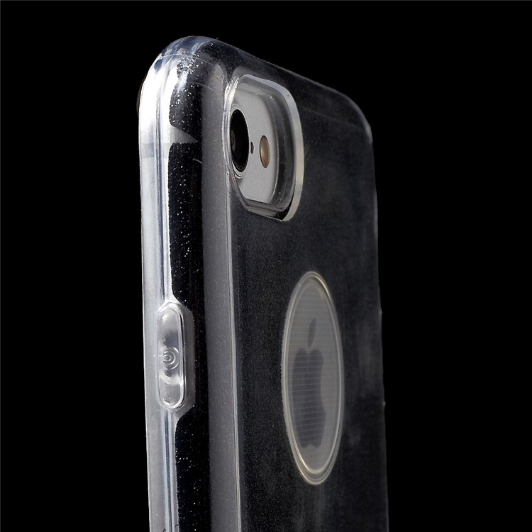 POPPHONE Melos Series for iPhone 7 Flash Powder PC TPU Hybrid Case - Black-8