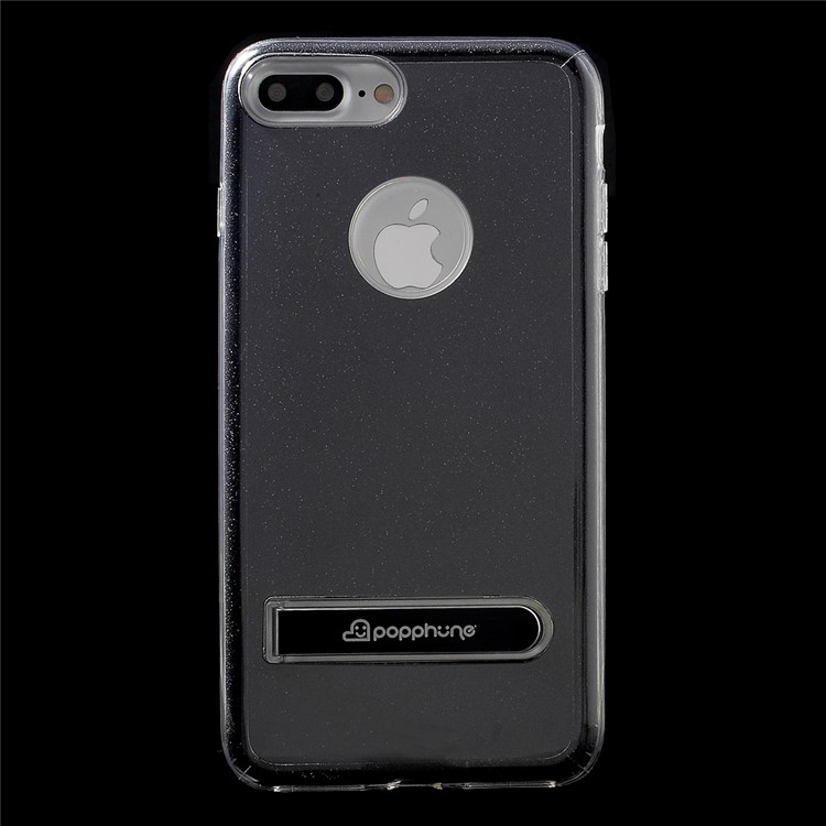 POPPHONE Melos Series for iPhone 7 Plus Flash Powder PC TPU Kickstand Case - Black-3