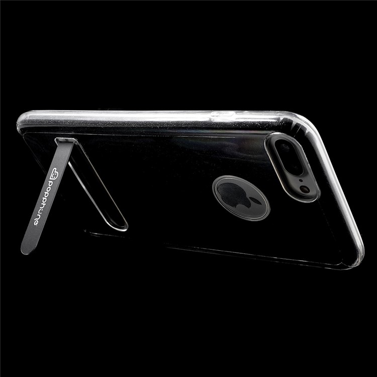 POPPHONE Melos Series for iPhone 7 Plus Flash Powder PC TPU Kickstand Case - Black-5