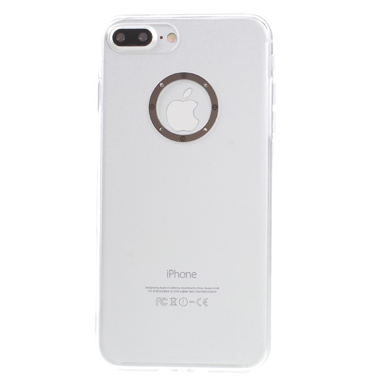 POPPHONE Waite Series for iPhone 7 Plus Clear PC TPU Hybrid Back Case - Grey-2