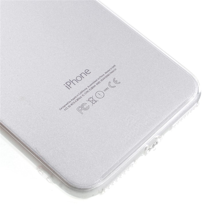 POPPHONE Waite Series for iPhone 7 Plus Clear PC TPU Hybrid Back Case - Grey-4