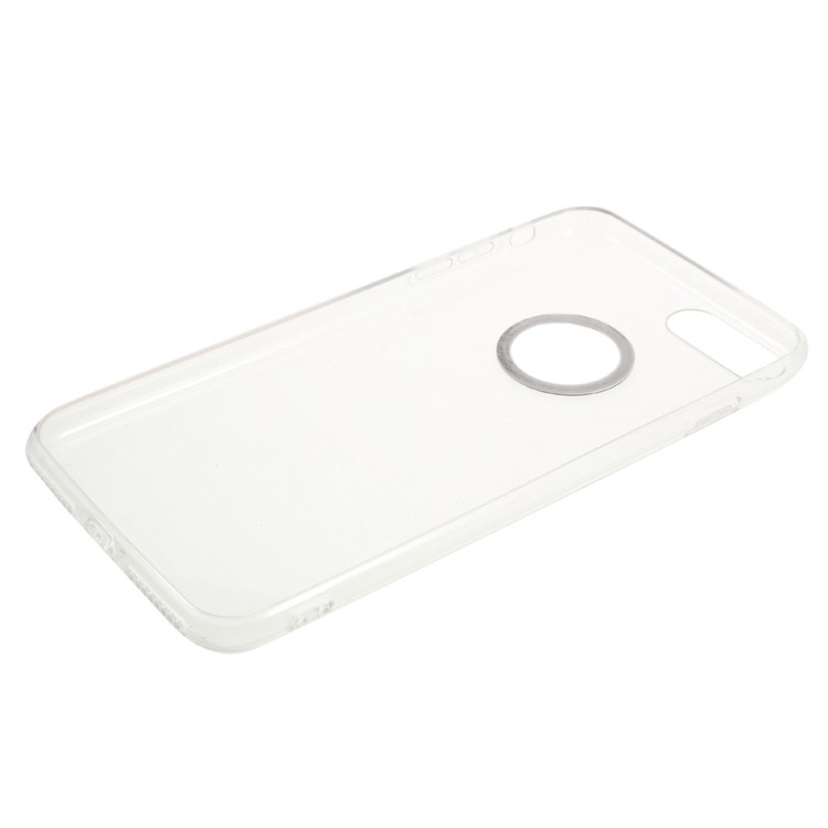 POPPHONE Waite Series for iPhone 7 Plus Clear PC TPU Hybrid Back Case - Grey-5