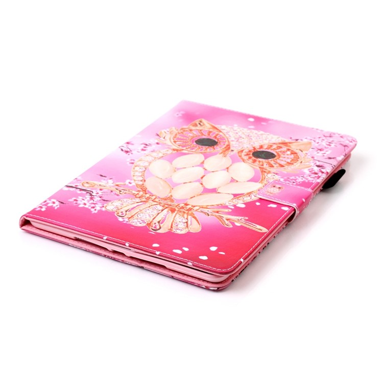 Flip Smart Leather Wallet Case for iPad Air 2 - Diamante Owl-5