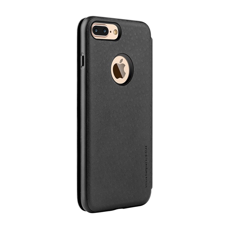 G-CASE Duke Series View Window Leather Case for iPhone 7 Plus - Black-2