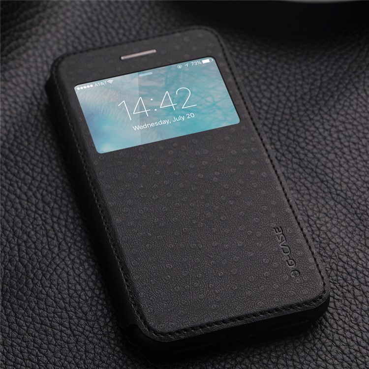 G-CASE Duke Series View Window Leather Case for iPhone 7 Plus - Black-8