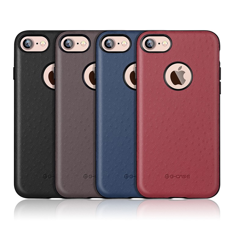 G-CASE Duke Series for iPhone 7 View Window Leather Case - Black-10