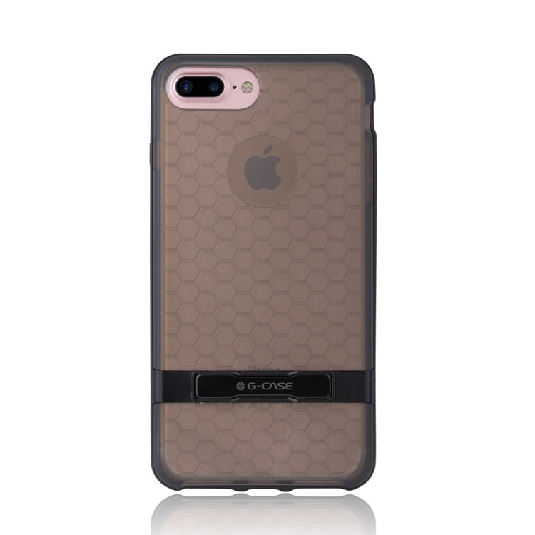 G-CASE Honeycomb PC + TPU Hybrid Back Case for iPhone 7 Plus with Kickstand - Black-1