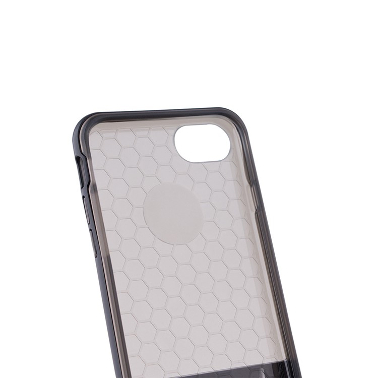 G-CASE Honeycomb PC + TPU Hybrid Back Case for iPhone 7 Plus with Kickstand - Black-8