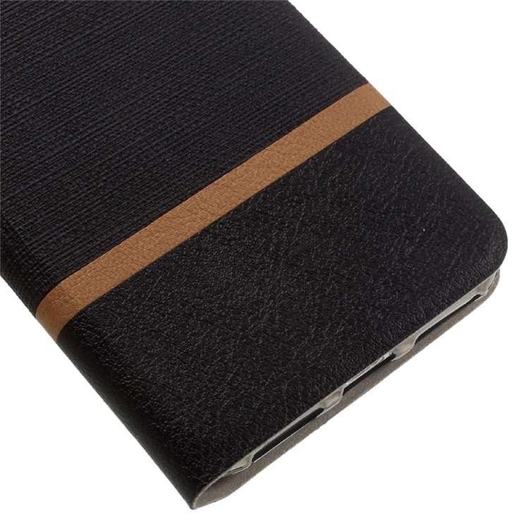 Cross Texture Stand Leather Case for iPhone 7 Built-in Steel Sheet - Black-7