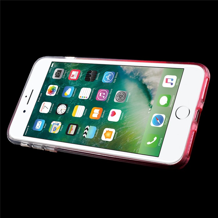 G-CASE 3-in-1 Glittery Piece PC Case Gradient Color TPU Case for iPhone 7 Plus with Kickstand - Pink-4