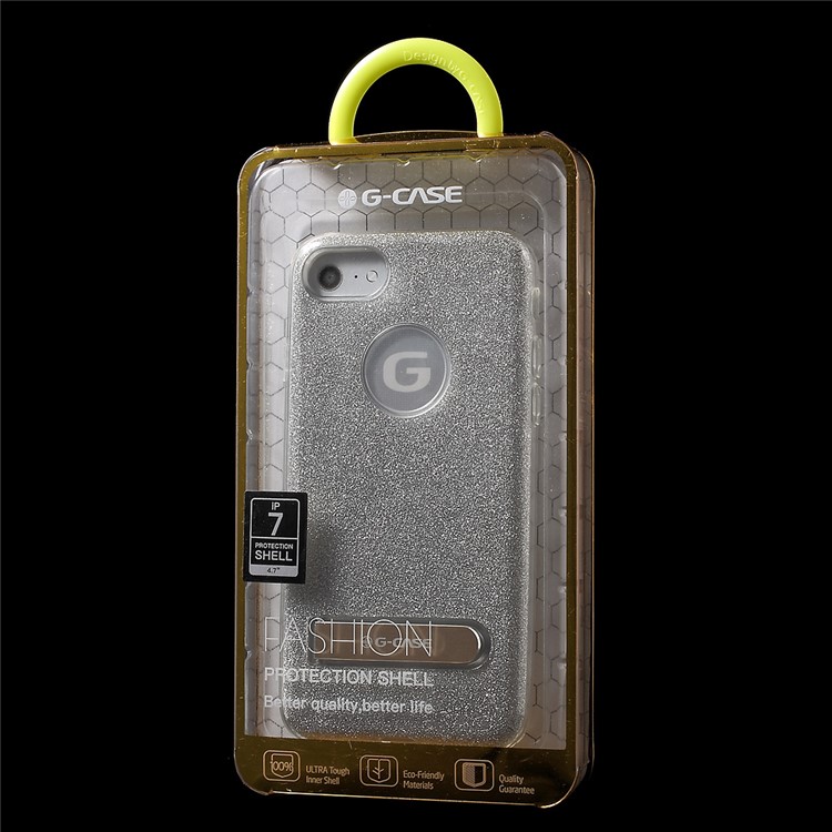 G-CASE Glittery 3-In-1 Kickstand TPU + PC Case for iPhone 7 4.7 Inch - Silver-10