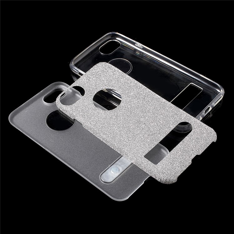 G-CASE Glittery 3-In-1 Kickstand TPU + PC Case for iPhone 7 4.7 Inch - Silver-6
