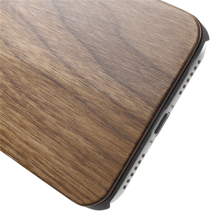 Real Wood Skin Hard PC Phone Case for iPhone 7 - Coffee-4
