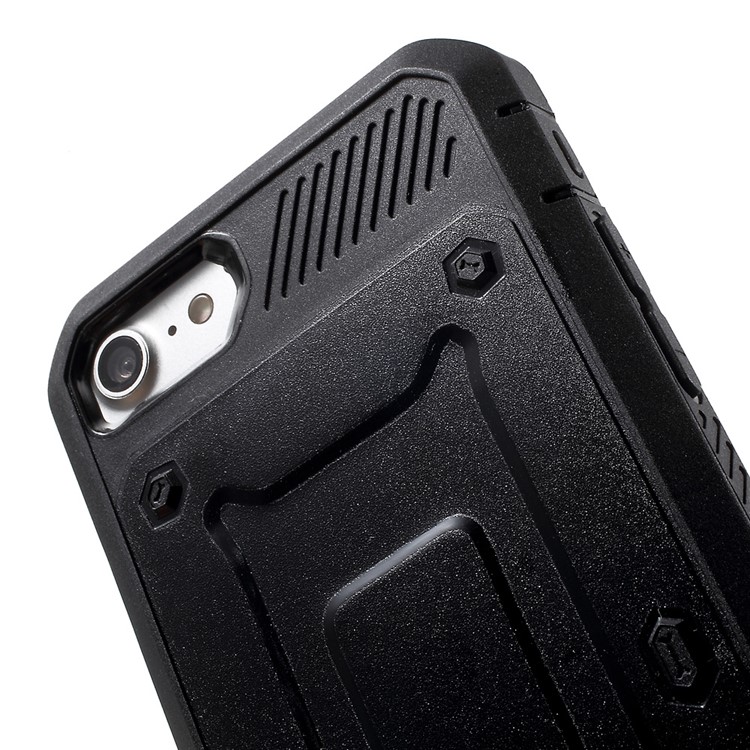 PC TPU Combo Shockproof Drop-proof Dust-proof Case for iPhone 7 4.7 - Black-6