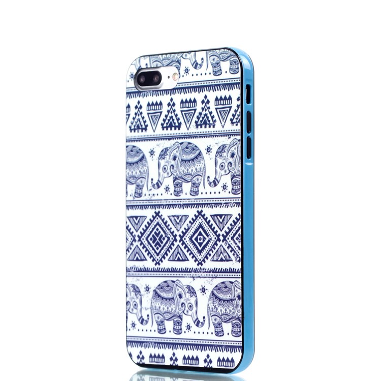 Detachable 2-in-1 PC Bumper + IMD Patterned TPU Case for iPhone 7 Plus 5.5 - Tribal Elephants-2