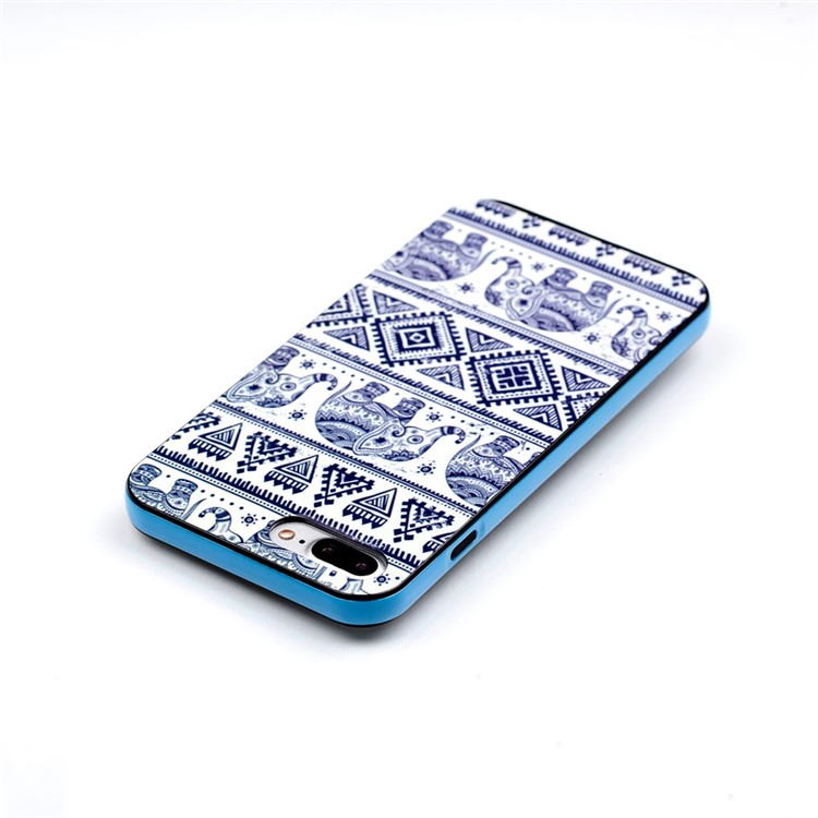 Detachable 2-in-1 PC Bumper + IMD Patterned TPU Case for iPhone 7 Plus 5.5 - Tribal Elephants-5