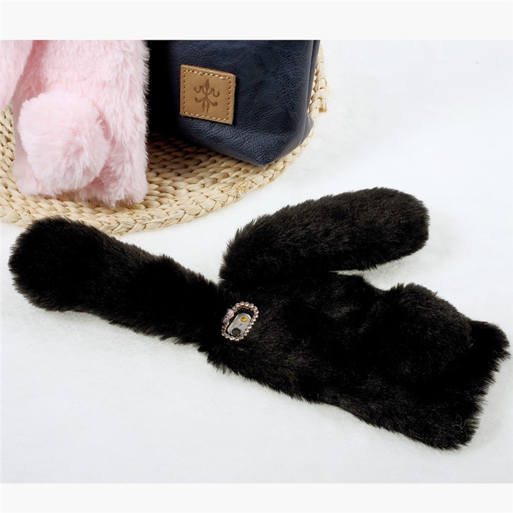 Rabbit Bunny Warm Furry Fur TPU Case for iPhone 6s 6 4.7 inch - Black-11