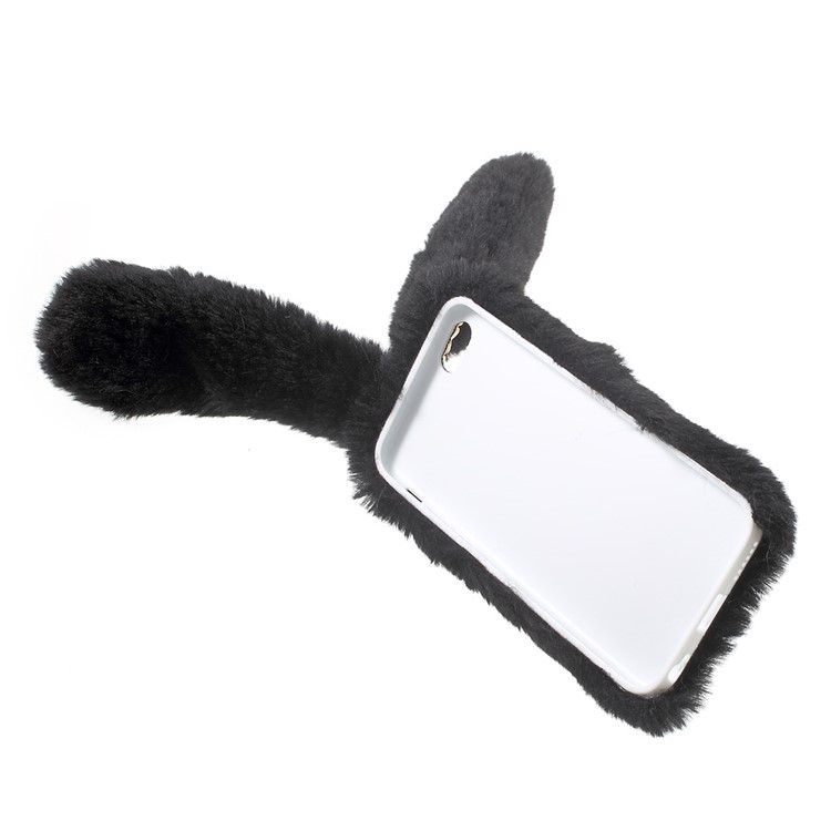Rabbit Bunny Warm Furry Fur TPU Case for iPhone 6s 6 4.7 inch - Black-8