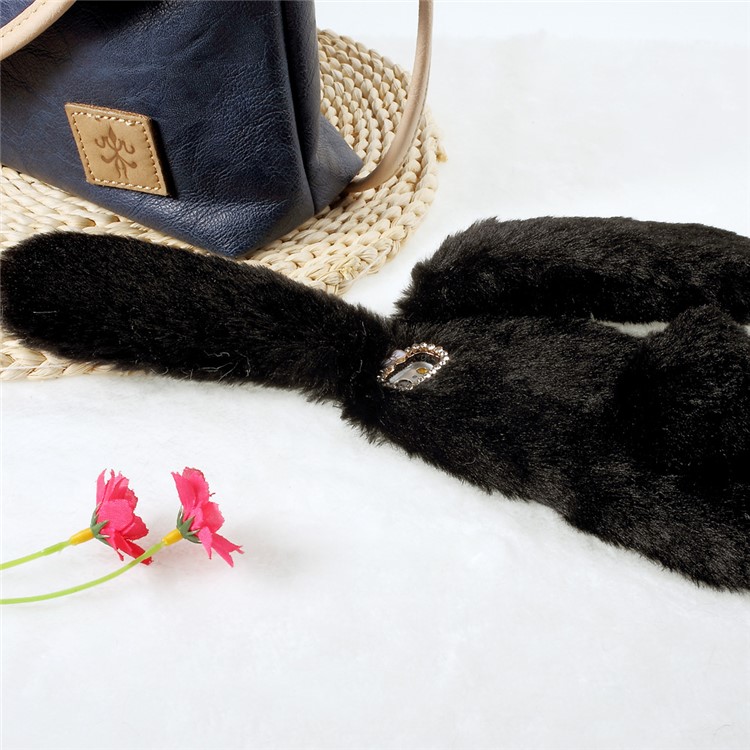 Rabbit Bunny Warm Furry Fur TPU Case for iPhone 6s 6 4.7 inch - Black-9