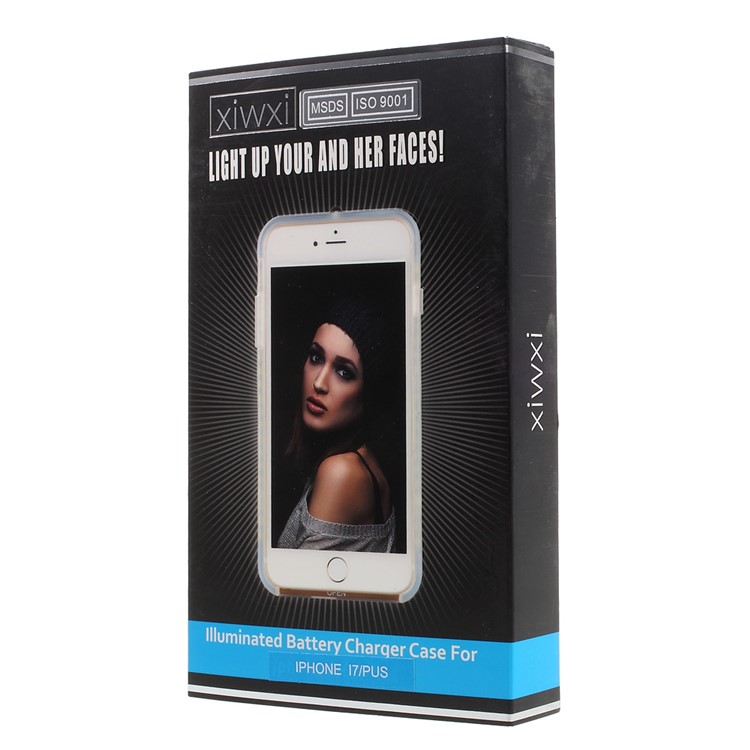 For iPhone 7 Plus Selfie Illuminated Rechargeable Hard Battery Charger Case-13