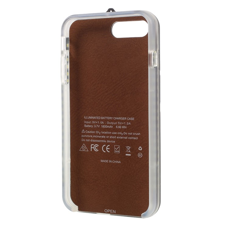 For iPhone 7 Plus Selfie Illuminated Rechargeable Hard Battery Charger Case-8