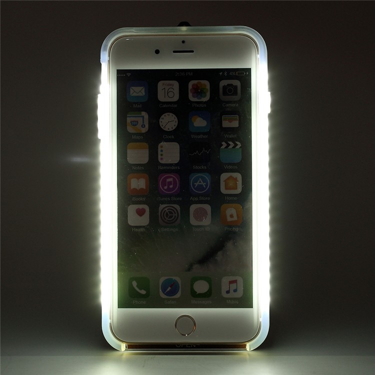 For iPhone 7 Plus Selfie Illuminated Rechargeable Hard Battery Charger Case-9