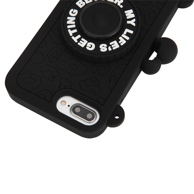 8THDAYS MLGB Click Series for iPhone 7 Plus Handbag Style Bluetooth Self-timer Silicone Case - Black-5