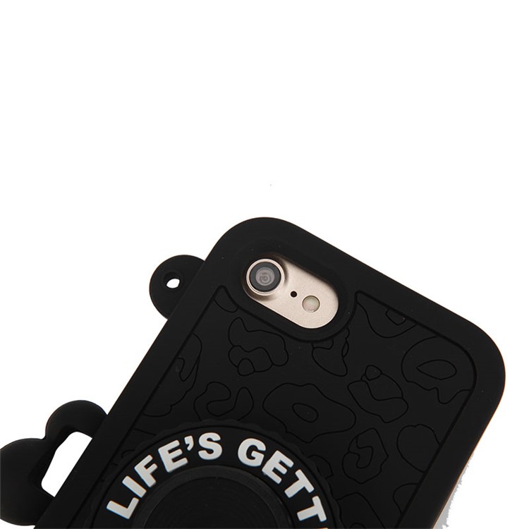 8THDAYS MLGB Click Series for iPhone 7 4.7 Leopard Pattern Bluetooth Self-timer Silicone Case - Black-4