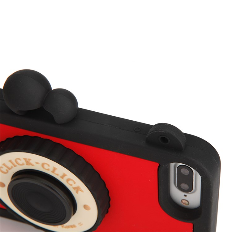 8THDAYS for iPhone 7 Plus Click Click Bluetooth Self Timer Silicone Cover - Black-11