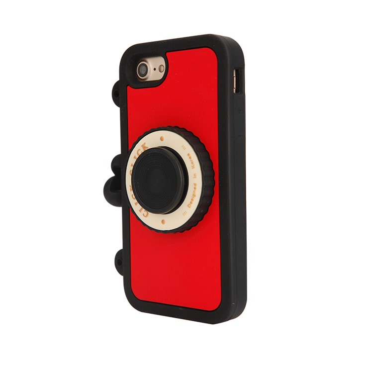 8THDAYS for iPhone 7 Plus Click Click Bluetooth Self Timer Silicone Cover - Black-3