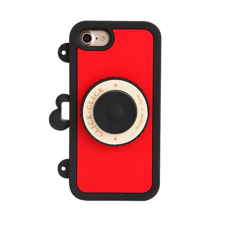 8THDAYS for iPhone 7 Plus Click Click Bluetooth Self Timer Silicone Cover - Black-4