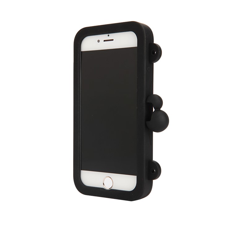 8THDAYS for iPhone 7 Plus Click Click Bluetooth Self Timer Silicone Cover - Black-5