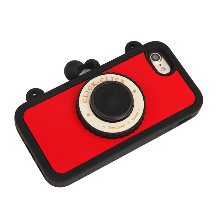 8THDAYS for iPhone 7 Plus Click Click Bluetooth Self Timer Silicone Cover - Black-6