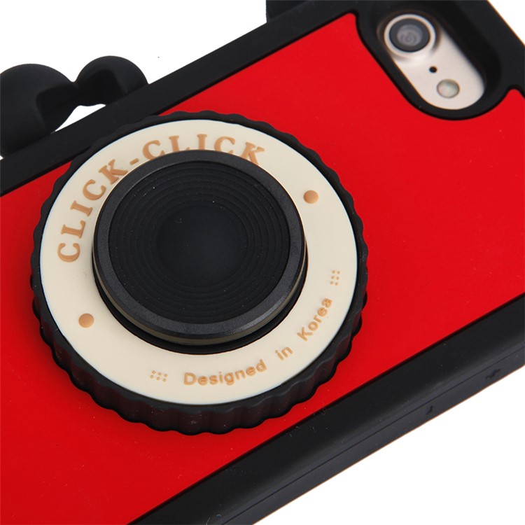 8THDAYS for iPhone 7 Plus Click Click Bluetooth Self Timer Silicone Cover - Black-7
