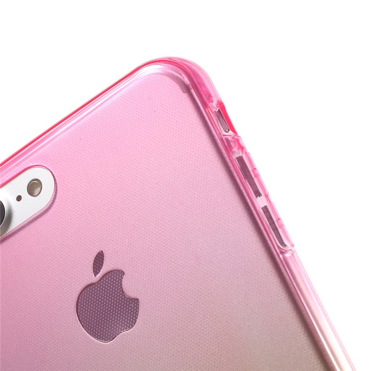 Gradient Color Touchable Front + Back 2-Piece TPU Flexible Shell for iPhone 7 Plus 5.5 - Rose / Yellow-5