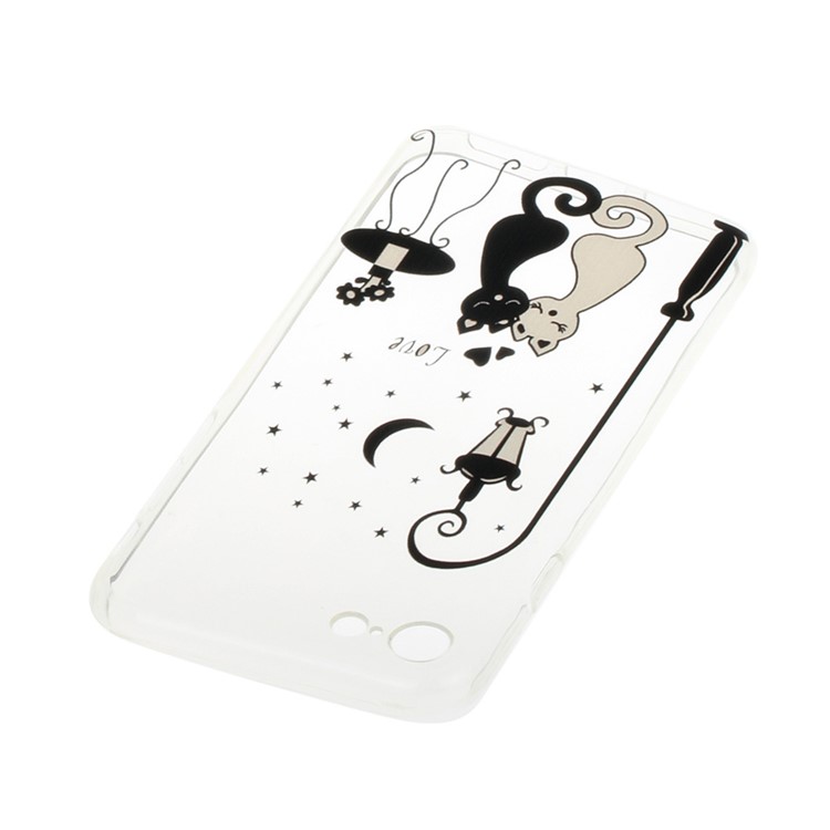 Pattern Printing Clear TPU Case for iPhone 7 4.7 inch - Sweet Cat Lovers-3