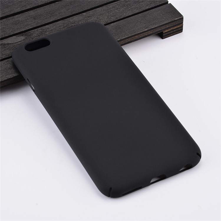 Rubberized Plastic Hard Case for iPhone 7 4.7 Inch - Black-1