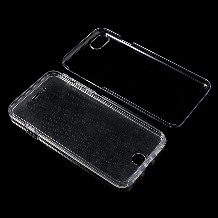 Touchable Front TPU + Back PC 2-piece 360 Degree Protection Phone Case for iPhone 7 4.7 - Transparent-3