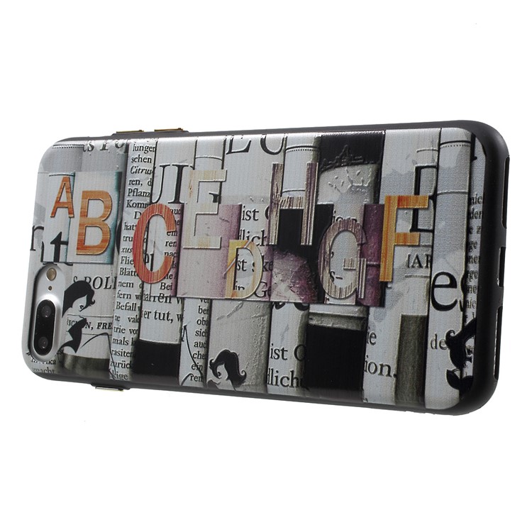 Embossed Stylish TPU Case for iPhone 7 Plus 5.5 Inch - English Letters-4
