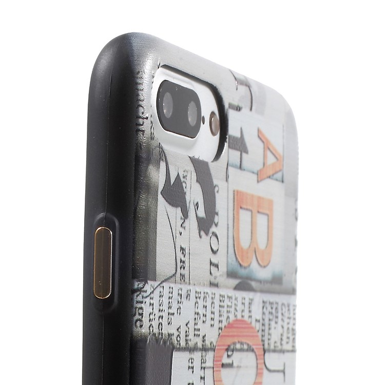 Embossed Stylish TPU Case for iPhone 7 Plus 5.5 Inch - English Letters-8